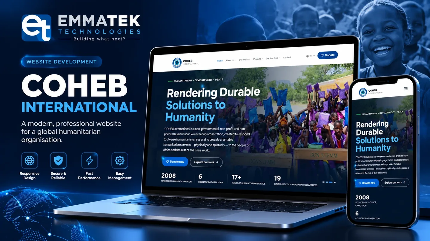 COHEB International Website showcase